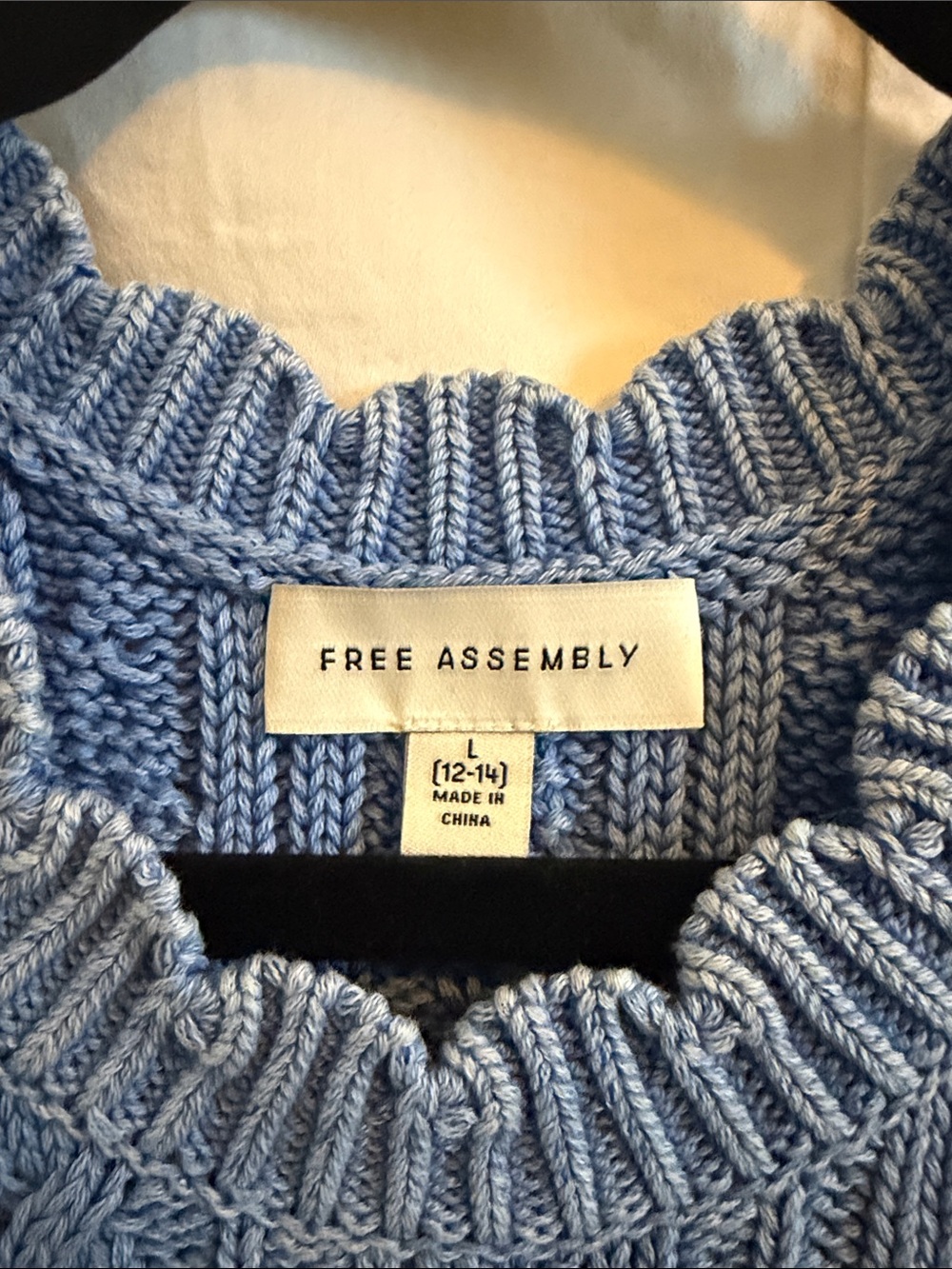 Free Assembly Women's Cable-Knit Sleeveless Sweater - Light Blue - Picture 2 of 7